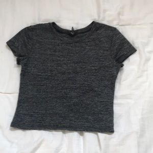 Grey cropped t shirt from forever 21